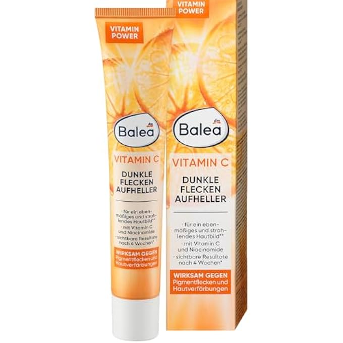 balea كريم وجه فيتامين C للبقع الداكنة، 50 مل - منتج ألماني - Image 1